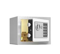 Piccola cassetta di sicurezza Mini cassaforte chiave password, doppia assicurazione antifurto casa cassetta di sicurezza antincendio per ufficio (uno stile bianco)