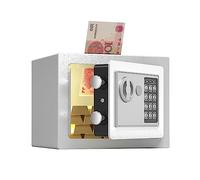 Piccola cassetta di sicurezza Mini cassaforte chiave password, doppia assicurazione antifurto Cassetta di sicurezza domestica Cassaforte antincendio per ufficio (stile B bianco)