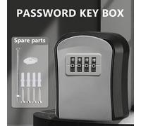 Piccola cassetta portachiavi codice, cassaforte per oggetti piccoli, è possibile cambiare la password a piacimento. La cassetta con combinazione può essere fissata alla porta e al suo interno si posso