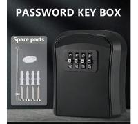 Piccola cassetta portachiavi con codice di sicurezza per piccoli oggetti. È possibile cambiare la password a piacimento. La cassetta con password può essere fissata alla porta e oggetti di valore poss