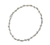 Piccola Cavo di rovi di Ferro Una Collana Unisex Girocollo Donna Hip-Hop in Stile Punk Gotico Filo spinato Piccolo Girocollo
