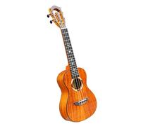Piccola Chitarra A 4 Corde Per Ukulele Con Corpo Impiallacciato In Acacia E Superficie Lucida Con Bordi In Legno Massello Da 24 Pollici Ukulele Kit