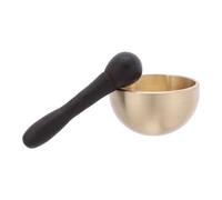 Piccola Ciotola da Canto in Ottone Mini per Meditazione Yoga | Set Portatile da 4cm, Supporto per Pratica Mindfulness, Incluso Battente in Legno