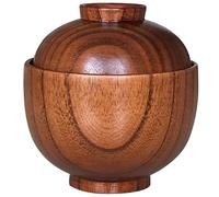 Piccola ciotola di legno con coperchio antiscade anti-drop ciotola in legno