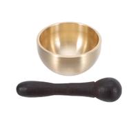 Piccola Ciotola Tibetana in Ottone per Meditazione, Set da 1 | Legno, 4cm di Diametro, Supporto Mindfulness e Vibrazioni Calmanti, per Yoga e Casa