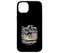 Piccola città storica del Mississippi, grande cuore in stile Mississippi Custodia per iPhone 14 Plus