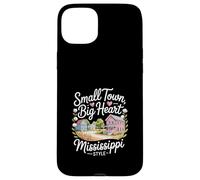 Piccola città storica del Mississippi, grande cuore in stile Mississippi Custodia per iPhone 15 Plus