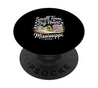 Piccola città storica del Mississippi, grande cuore in stile Mississippi PopSockets PopGrip Adesivo