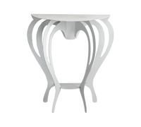 piccola consolle elegante di design ballerina Bianco in Ferro 80x35x80cmh
