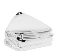 Piccola Copertura in telone 1x1,5 m 2x3 m 3x4 m, teloni in Tela Bianca, 600 g/m², Tenda Antipioggia Extra Resistente con Occhielli rinforzati, Multiuso (1x3 m)