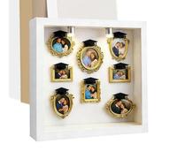 Piccola cornice per musei, decorazione in miniatura, colore oro, set fai da te con piccole cornici, per feste di laurea, compleanni, feste, matrimoni, San Valentino, per lei e per lui, famiglia e