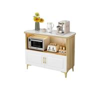 Piccola credenza con gambe rialzate for una facile pulizia, mobiletto portaoggetti in truciolato e lastra, adatto for sala da pranzo, soggiorno e corridoio.(Color2,60x30x85cm)