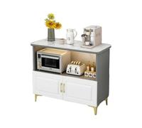 Piccola credenza con gambe rialzate for una facile pulizia, mobiletto portaoggetti in truciolato e lastra, adatto for sala da pranzo, soggiorno e corridoio.(Color3,60x40x85cm)