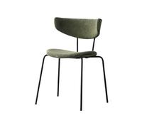 Piccola cucina/sala da pranzo Dining Kitchen Vintage Corduroy Seat with Upholstered Back, Modern Mid Century Living Room Side Chairs, Classic Design with Ergonomic Comfort Arredamento per la casa(Gree