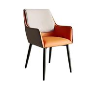 Piccola cucina/sala da pranzo Sedia da pranzo nordica in pelle PU Moderna balcone for matrimonio Vanity Sedia da pranzo Cucina Banchetto Mobili for la casa Arredamento per la casa(Bianco)