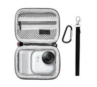 Piccola custodia da trasporto per Insta360 Go Ultra, custodia rigida in PU mini custodia protettiva da viaggio portatile organizer con moschettone e cinturino da polso accessori per fotocamera