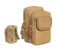 Piccola Custodia Tattica MOLLE, Organizer Multiuso da Cintura | Porta telefono e utensili, Compatto portaoggetti per primo soccorso, Nylon 600D, Resistente all'acqua(Brown)