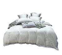 Piccola e Long-Staple Lettera Ricamo Quattro Pezzi Copripiumino in Stile Principessa Cover di Cotone Doppio Letto (Colore: Una Dimensione: (a 1,8 m)