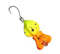 Piccola esca da pesca persico artificiale, esca compatta per acqua dolce con design in due pezzi, efficace riccio