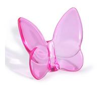 Piccola farfalla di cristallo, statuetta di farfalla tagliata, decorazioni 3D con farfalle volanti per tavolo di casa, piccole farfalle di cristallo, regalo da collezione per donne (rosa)