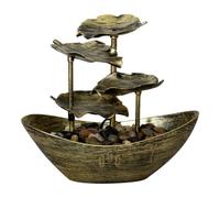 Piccola Fontana A Cascata Interna - Caratteristica Di Acqua Da Tavolo | Fontana Da Tavolo Rilassamento Livelli, Pompa Automatica Con Interruttore Di Alimentazione, 10
