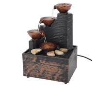 Piccola Fontana da Tavolo di Rilassamento Interno e Cascata, Tavolo USB Desktop Piccolo Fontana D'Acqua con Luci a LED, Ornamenti per Acqua Corrente Feng Shui Artigianato per