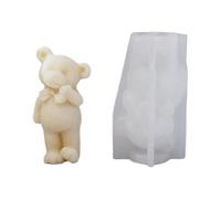 Piccola forma di orso Arterapia Candela Dea Velo Gesso Epossidico Per Sapone Artigianale Presente Candele Intonaco Ornamento Muffa