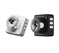 Piccola fotocamera digitale, mini fotocamera retrò portatile con portachiavi video 1080p, display HD da 1,3 pollici, lunga durata della batteria, utilizzata per viaggi/vlog/scatti notturni (bianco)