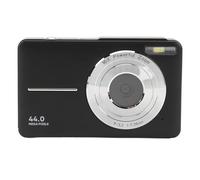 Piccola Fotocamera Portatile, Telecamera Digitale da 44 MP Lunga da 2,4 Pollici Schermo a Colori IPS Compact 16x Zoom per gli Adolescenti degli Alunni (BLACK)