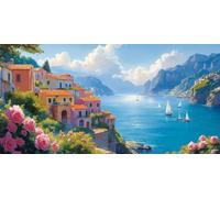 piccola isola Diamond Painting Adulti, 5D Diamond Painting Kit Completo per Adulti fiore Motivo, Grandi Dimensioni Crystal Art 40x80CM, Pittura Diamante Fai Da Te per Halloween Decorazioni Casa J-190