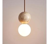 Piccola Lampada a Sospensione in Vetro opalino per Isola Cucina, Lunga e lineare, Lampada da soffitto a Sospensione di metà secolo, Stile Fattoria, Vintage, Antico, per Scale, atri