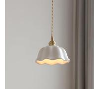 Piccola Lampada A Sospensione Per Camera Da Letto, Illuminazione Daccento | Paralume In Ceramica Retrò, Camera Da Letto/caffetteria, Attacco E27, Luce Calda