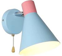 Piccola Lampada da Parete Blu, Applique da Parete in Metallo per Interni, Applique a LED, graziosa Luce da Lettura sul Comodino, Moderna Lampada da Parete per Camera da Letto, Soggiorno, corridoi