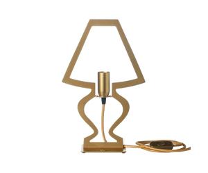Piccola lampada da tavolo Lampada magica che evoca un carattere onirico Silhouette Dimensione 22x h 33 cm classica abat-jour e stilizzandola in una specie di contorno a filo oro oro