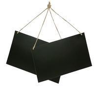 Piccola lavagna con memo board lavagna a doppia faccia da appendere per decorare e scrivere la casa decorazione per matrimoni, con cordino per appendere per matrimoni cucina e casa (2 pezzi,20x25cm)
