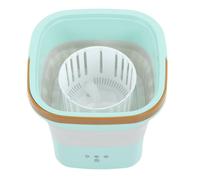 Piccola lavatrice pieghevole 1600g TPE/PP Blu Verde con spina US