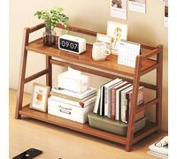 Piccola libreria da scrivania, organizer da scrivania in legno, scaffale da bancone, scaffale aperto per dormitorio universitario, ufficio o uso domestico, gabbia da scrivania per scrivania per