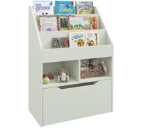 Piccola Libreria Per Bambini Con Ripiani E Cassetto In Mdf, 60x29.9x90cm, Verde