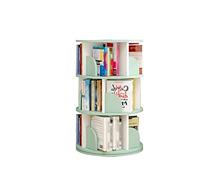 Piccola libreria per bambini con rotazione a 360 gradi, dal pavimento al soffitto, semplice e piccola, per la casa (verde chiaro, 40 x 98 cm)