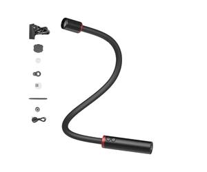 Piccola luce a LED flessibile con attacco a scarpa fredda e clip di sicurezza per studio e lavoro sul campo, luce flessibile pieghevole per foto