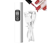 Piccola luce UV per unghie, lampada per unghie ricaricabile USB, display digitale LED con 2 modalità di temporizzazione, design compatto adatto ai viaggi, gel a polimerizzazione rapida, 10,9 x 2,1 x