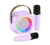 Piccola macchina Karaoke Con 2 Microfoni Per Bambini Adulti Viaggio Portatile Bluetooth Compatibile Karaoke Altoparlante Bluetooth Compatibile Con Microfono Per Canto