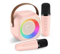 Piccola macchina Karaoke Con 2 Microfoni Per Bambini Adulti Viaggio Portatile Bluetooth Compatibile Karaoke Altoparlante Bluetooth Compatibile Con Microfono Per Canto