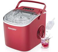 Piccola macchina per cubetti di ghiaccio in argento, 9 dadi in 6 minuti, 12 kg/24 ore, autopulente e portatile per cucina/ufficio/bar