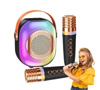 piccola macchina per karaoke per bambini, macchina per karaoke portatile per bambini,Microfoni inclusi Karaoke Macchina | Macchina per Karaoke Heavy Bassi per gli amanti del canto per la camera da