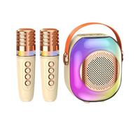 Piccola macchina per karaoke per,Macchina per karaoke portatile per,Macchina per karaoke portatile per con 2 microfoni | Macchina per cantare divertente, Altoparlante Karaoke Domestico, Bassi pesanti