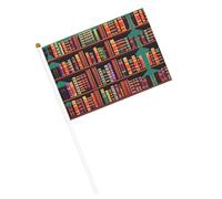 Piccola mini bandiera portatile per biblioteca, per giochi sportivi e festival, decorazione da parata, 14 x 20,8 cm