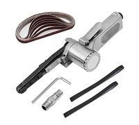 Piccola mini levigatrice pneumatica a nastro, levigatrice a larghezza stretta 3/8 per parti di saldatura a punti, rimozione di sbavature, smussatura e rimozione della pellicola di rivestimento