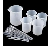 Piccola Misurini in Silicone per Colata Resina Epossidica 250 Ml / 100 Ml, Misurino Miscela con Scala per Stampi per Colata Resina, Flessibile Tazze in Silicone, Tazza di Miscelazione per Diy Stampi