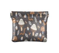 Piccola moneta in pelle PU comoda accessori da viaggio per ragazze signore borsa safari fungo lombrichi ape felice buona fortuna, Safari Funghi Earthworm ape felice buona fortuna, 1 size,
